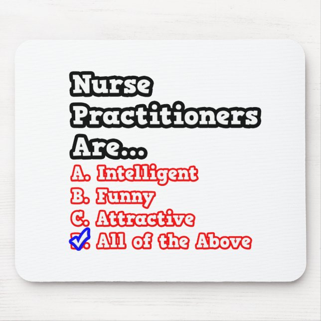 Krankenpfleger Quiz...Joke Mousepad (Vorne)