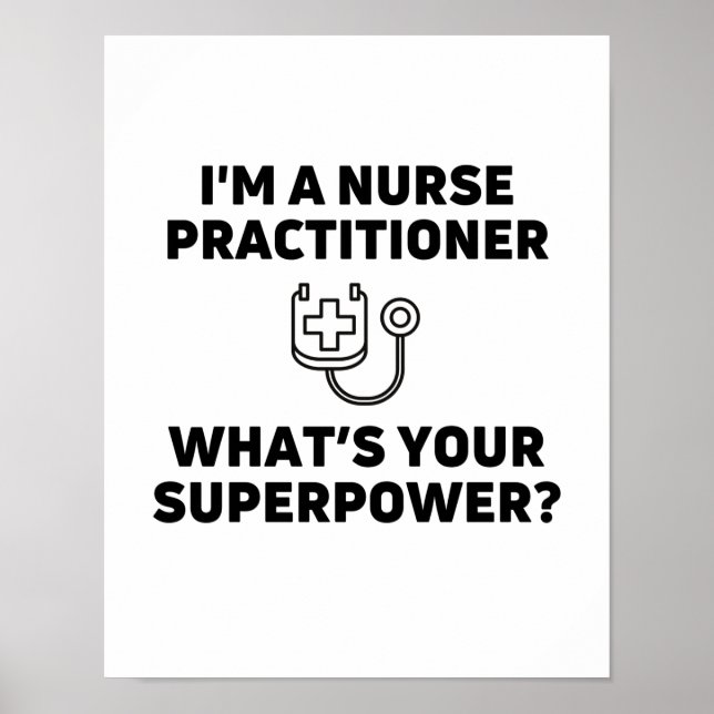 Krankenpfleger, was Ihre Supermacht Poster (Vorne)