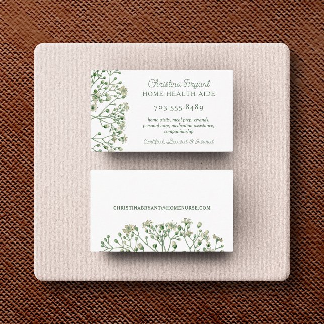 Krankenpfleger Zuhause Health Aide Business Card Visitenkarte (Von Creator hochgeladen)