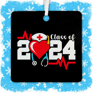 Krankenpflegerakademie 2024 Abschluss für Krankenp Ornament Aus Metall