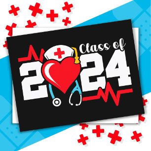 Krankenpflegerakademie 2024 Abschluss für Krankenp Postkarte