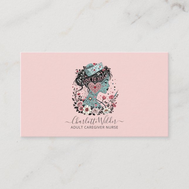 Krankenpflegerin Visitenkarte (Vorderseite)