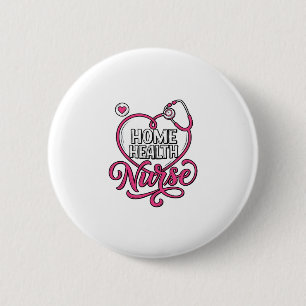 Krankenpflegerin zu Hause Rosa Stethoskop-Shirt-De Button
