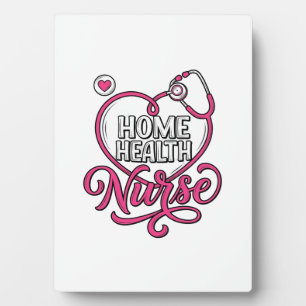 Krankenpflegerin zu Hause Rosa Stethoskop-Shirt-De Fotoplatte