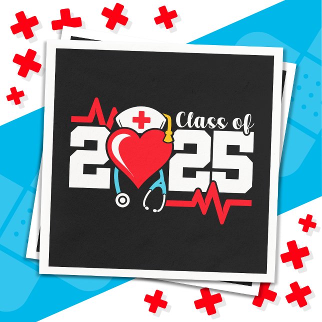 Krankenpflegerstudium 2025 Abschluss für Krankenpf Serviette (Von Creator hochgeladen)