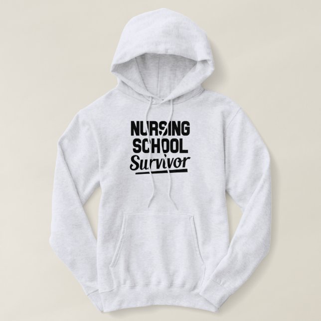 Krankenpflegeschulüberlebender lustige hoodie (Design vorne)