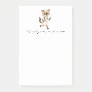 Krankenpflegeset Notepad mit Niedlichem Cat Holdin Post-it Klebezettel