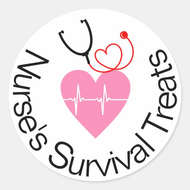 Krankenpflegeset Überlebenssatz Happy Nurse Weeket Runder Aufkleber (Vorderseite)