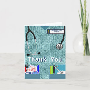 Krankenpflegesysteme Vielen Dank - Blau Dankeskarte