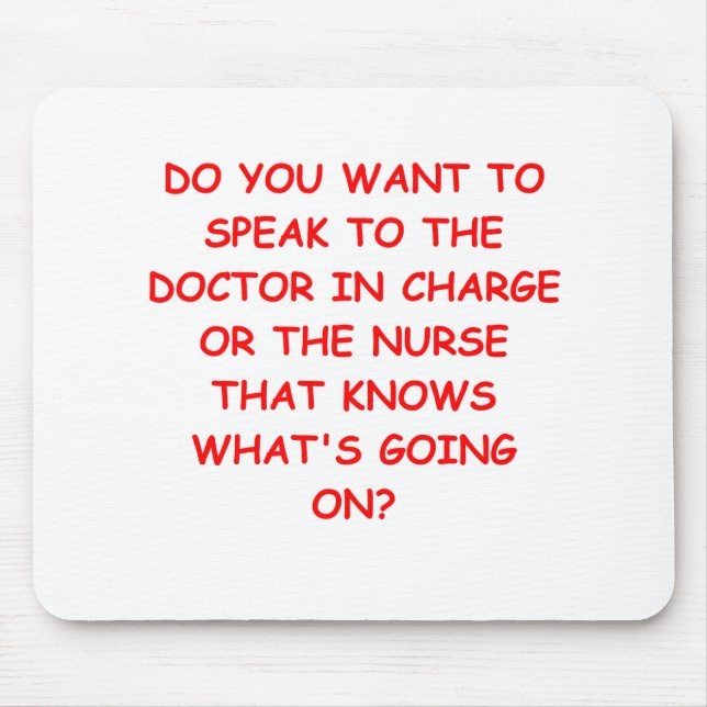Krankenpflegewitz Mousepad (Vorne)
