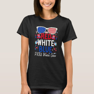 Krankenschwester 4. Juli Rot Weiß Blau Picu Kranke T-Shirt