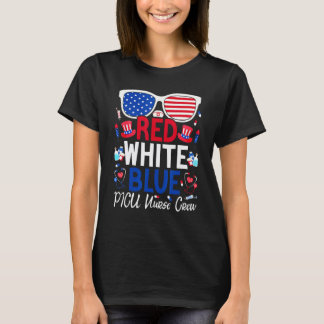Krankenschwester 4. Juli Rot Weiß Blau Picu-Schwes T-Shirt