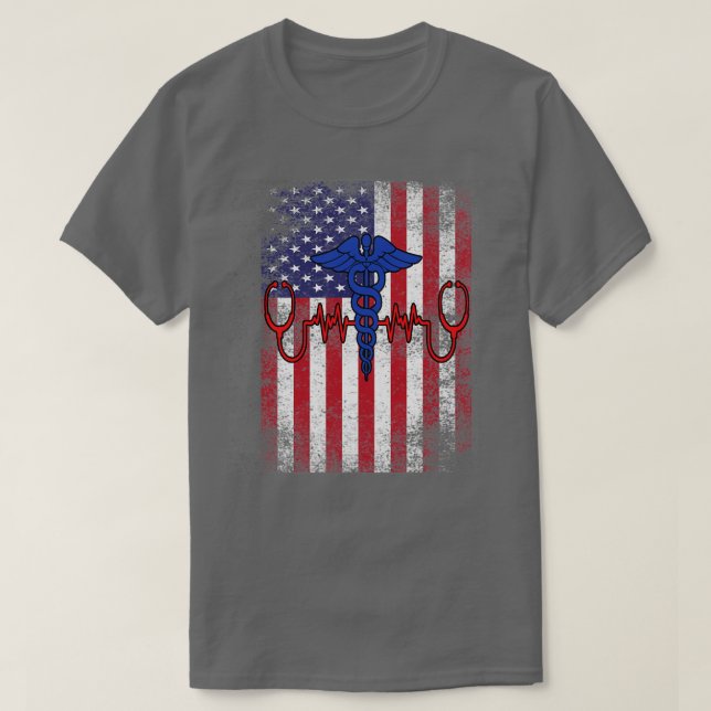Krankenschwester 4. Juli T-Shirt (Design vorne)