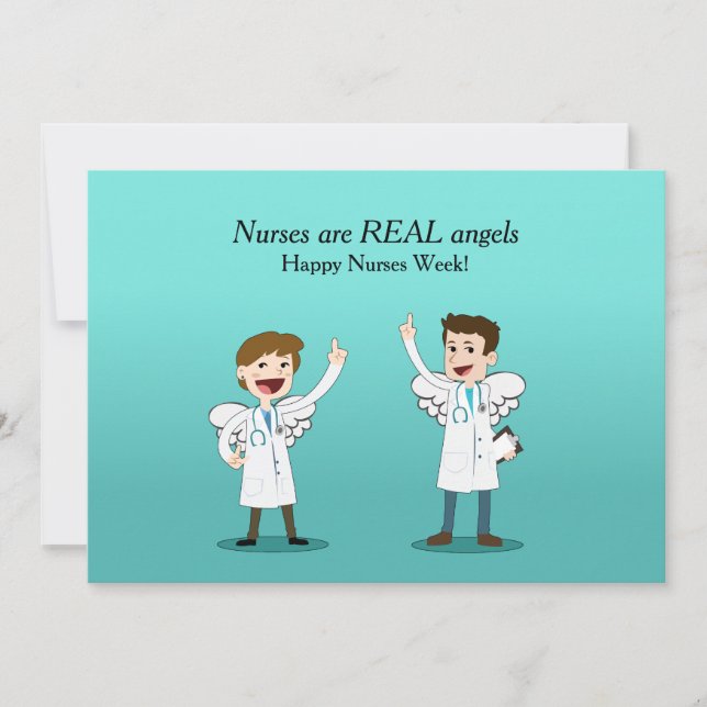 Krankenschwester Angels Nurses Week Card Karte (Vorderseite)