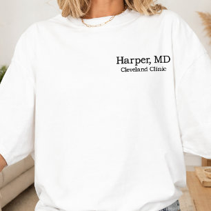 Krankenschwester Arzt Benutzerdefinierte moderne Besticktes T-Shirt