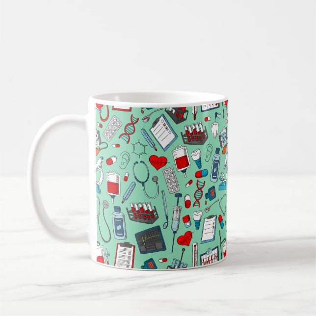 Krankenschwester, Arzt, medizinisches Berufliches  Kaffeetasse (Links)