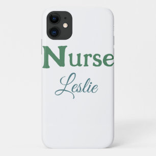 Krankenschwester Arzt Name Text grün blau sipl Case-Mate iPhone Hülle