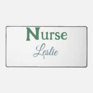 Krankenschwester Arzt Name Text grün blau sipl Schreibtischunterlage