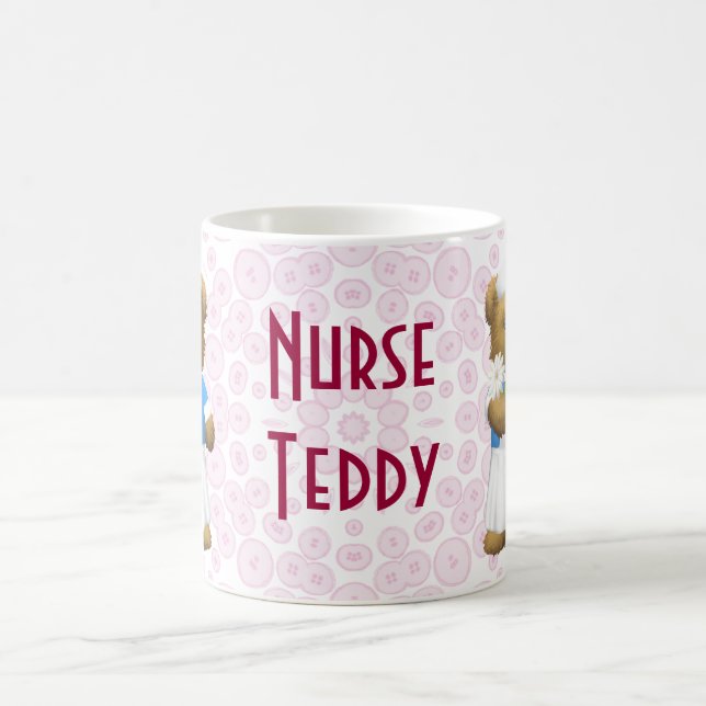 Krankenschwester-Bär - Teddybär Kaffeetasse (Mittel)