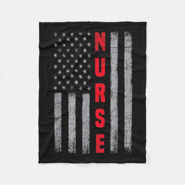 Krankenschwester betrübt die Entwicklung amerikani Fleecedecke (Vorderseite)