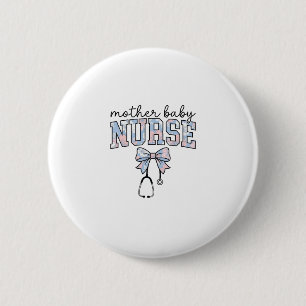 Krankenschwester Blumen-Schleife-Shirt-Design für  Button