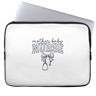 Krankenschwester Blumen-Schleife-Shirt-Design für Laptopschutzhülle
