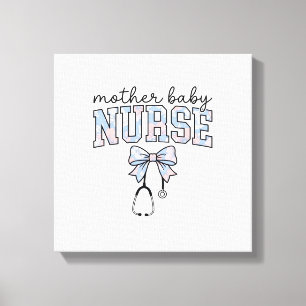 Krankenschwester Blumen-Schleife-Shirt-Design für Leinwanddruck