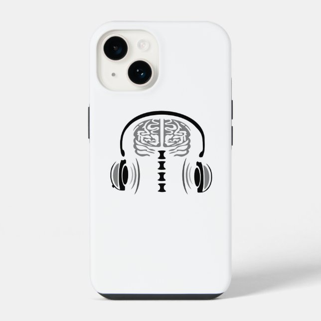 Krankenschwester Brain Gray hört Lied iPhone 14 Hülle (Rückseite)