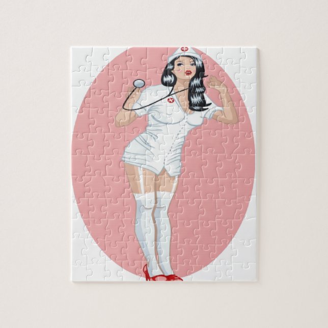 Krankenschwester-Button oben (Vertikal)