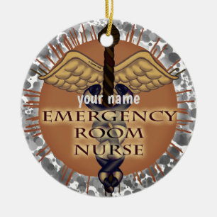 Krankenschwester Caduceus Keramik Ornament