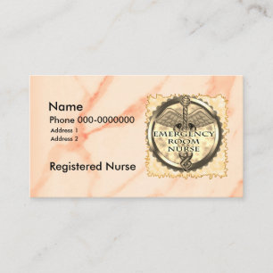 Krankenschwester Caduceus Visitenkarte