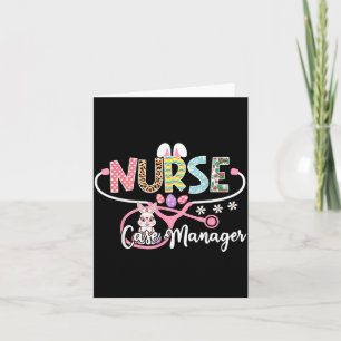 Krankenschwester Case Manager Osterhase Ei Stethos Karte