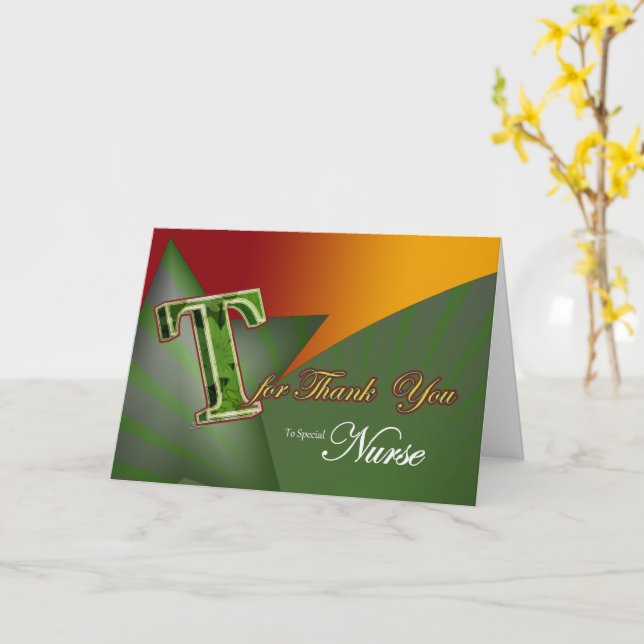 Krankenschwester danke Ihnen Karte Big T Danke Nur (Gelbe Blume)