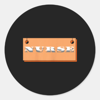 Krankenschwester Design Amerikanische Flagge Despo Runder Aufkleber