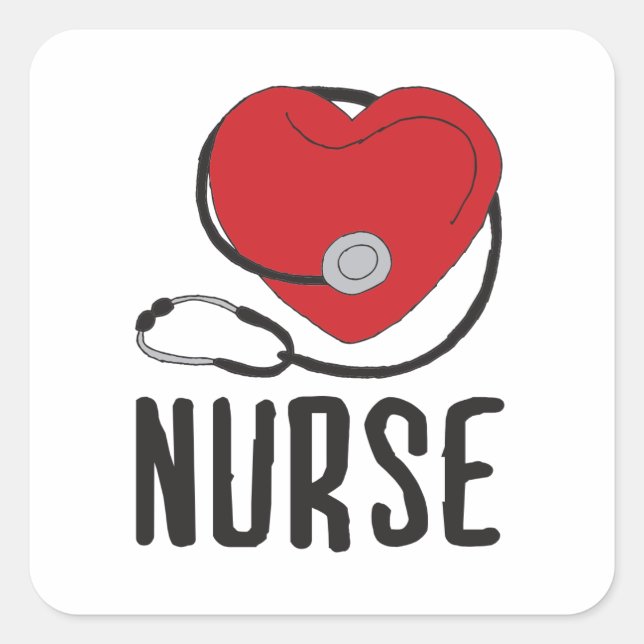 Krankenschwester Design Krankenpflegerfreunde regi Quadratischer Aufkleber (Vorderseite)