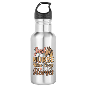 Krankenschwester, die Pferde liebt, Vintage-Sticke Edelstahlflasche