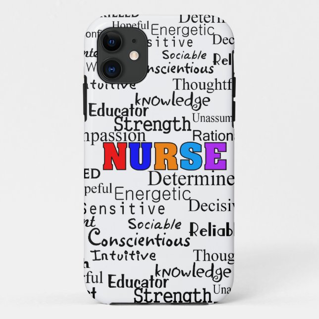 Krankenschwester, die Wort-Geschenke beschreibt Case-Mate iPhone Hülle (Rückseite)