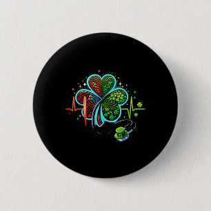 Krankenschwester Ekg Stethoskop Irischer Herzschla Button