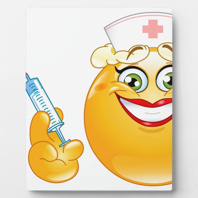 Krankenschwester Emoji Fotoplatte (Vorderseite)
