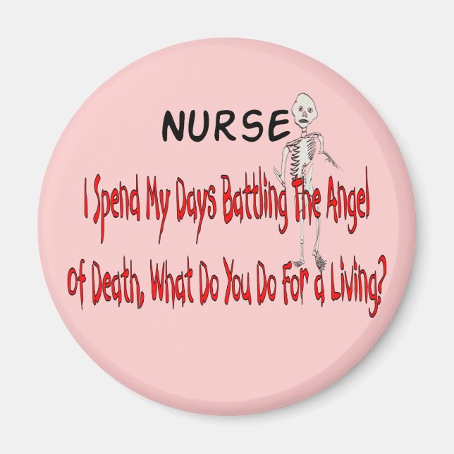 Krankenschwester "Engel des Todes"—Funny Gifts Magnet (Vorne)
