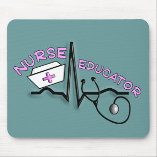 Krankenschwester-Erzieher QRS und Mousepad