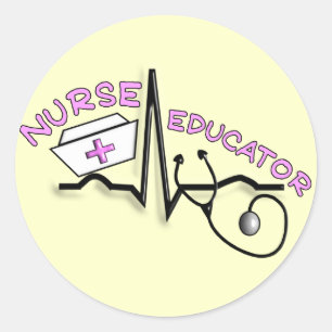 Krankenschwester-Erzieher QRS und Runder Aufkleber