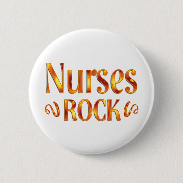 Krankenschwester-Felsen Button (Vorderseite)