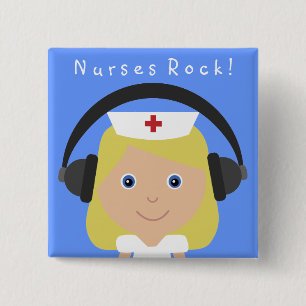 Krankenschwester-Felsen! Button