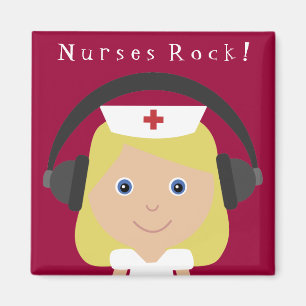 Krankenschwester-Felsen! Magnet