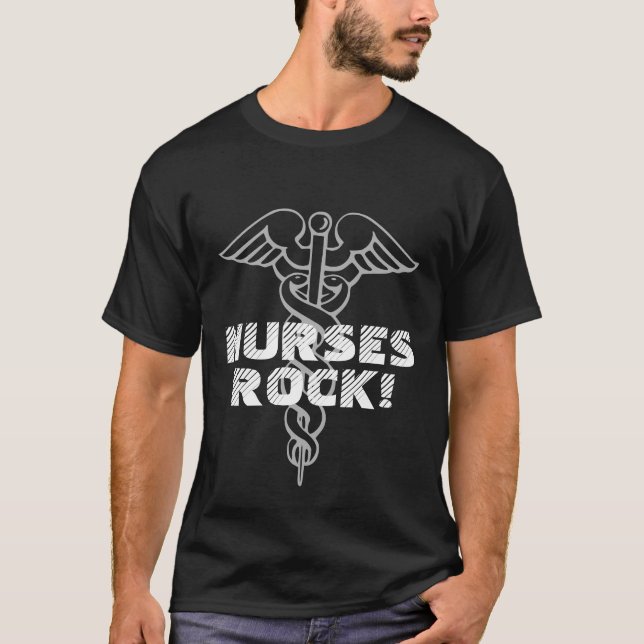Krankenschwester-Felsent-shirts für Männer T-Shirt (Vorderseite)