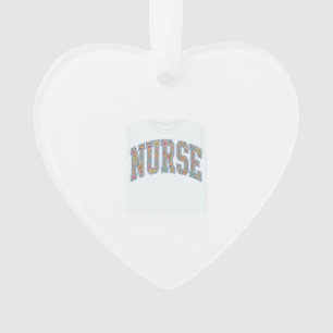 Krankenschwester Floral Varsity-Lettering-Shirt-De Ornament