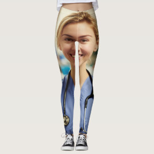 Krankenschwester-Foto anpassen personalisieren Leggings