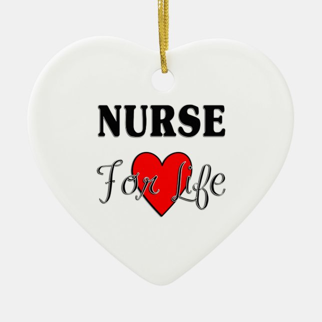 Krankenschwester für das Leben Keramik Ornament (Vorne)