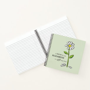 Krankenschwester Geburtstag Religious Green Daisy Notizbuch